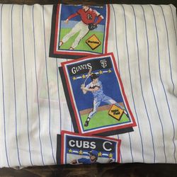 Vintage MLB Baseball 1989 Twin Flat Sheet Mets Twins Angels
