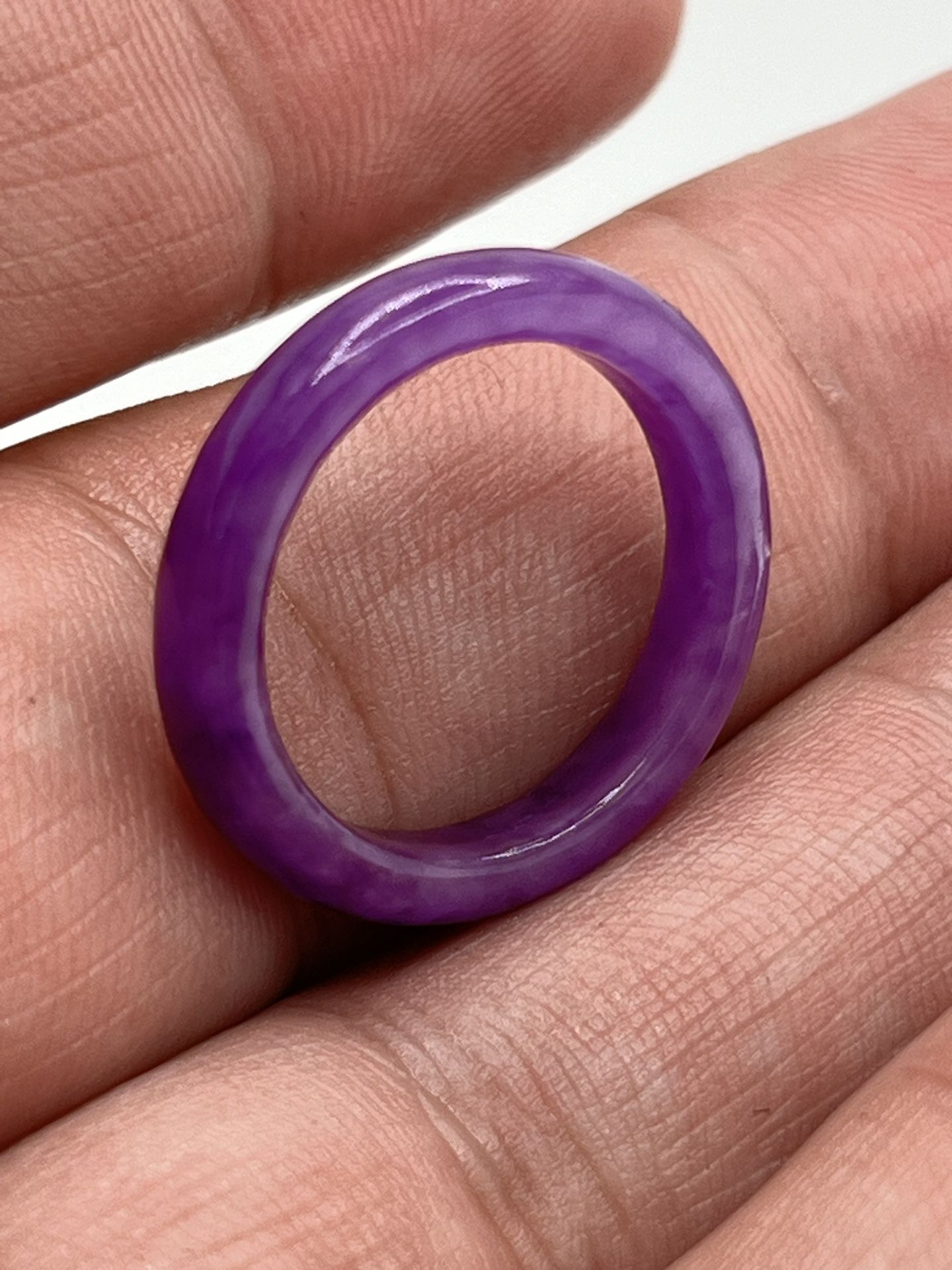 Jade Purple Band Ring Size 8.5