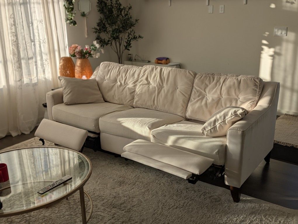 Designer Recliner 88" Sofa + Charging Ports