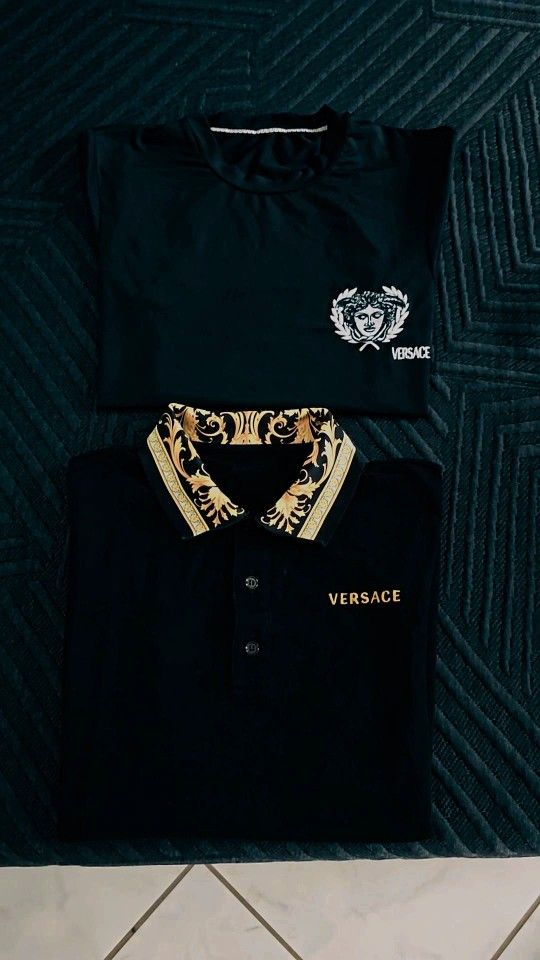 Versace Baroque 2 Shirts Small Men Designer Shirt Dolce,Gucci, Prada, louis vuitton, Armani