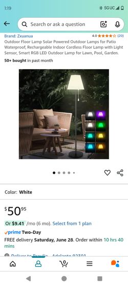 Outdoor Floor Lamp Solar Powered