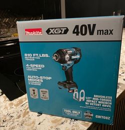 ​Brand new in box! Makita 40V max XGT Brushless 1/2" Mid-Torque Impact Wrench (GWT08Z)