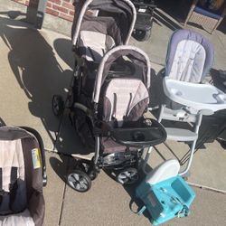 Baby trend Double stroller and carseat $150