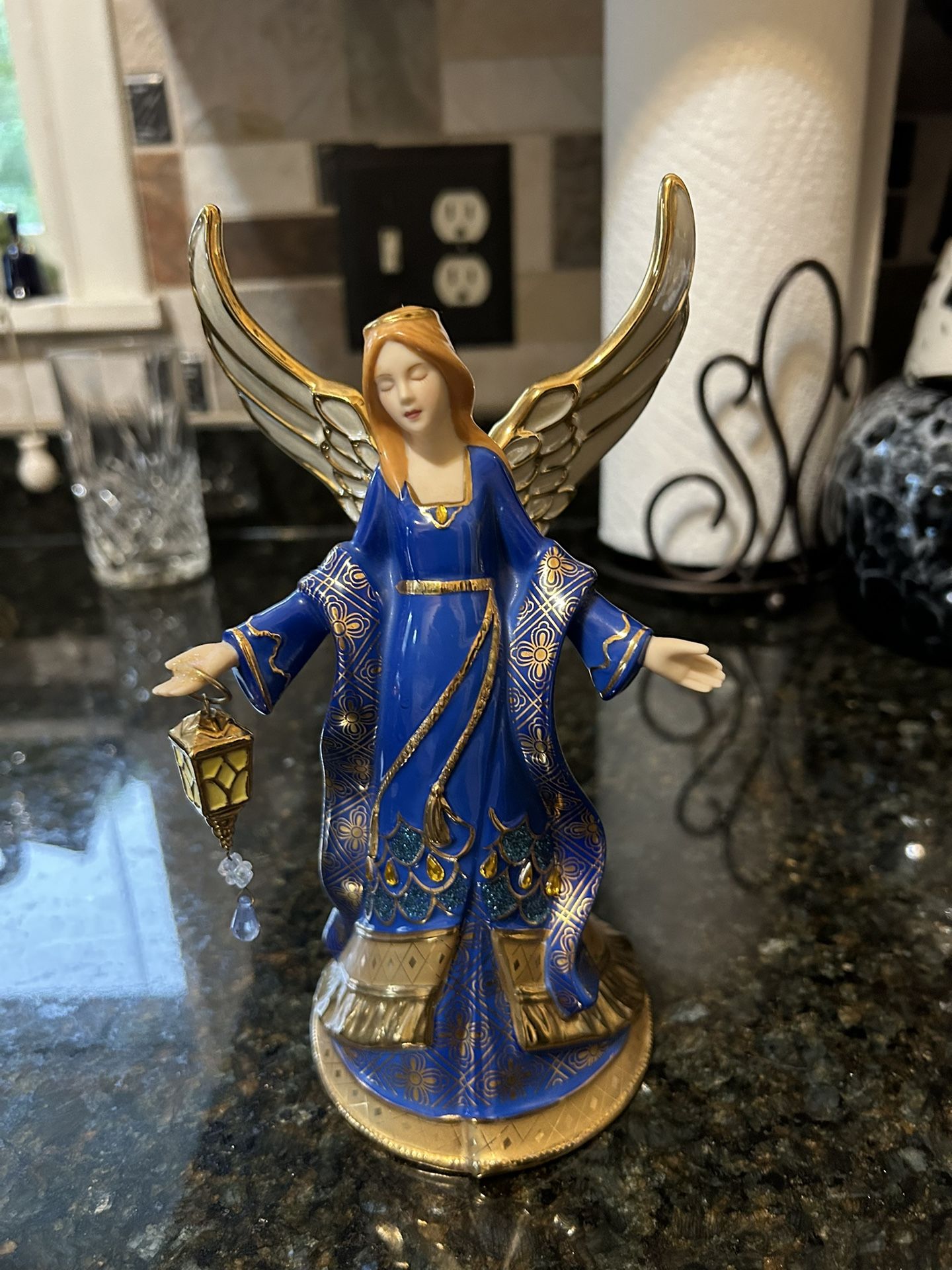 Bradford Editions Angel Of Light Music Box/ Figurine