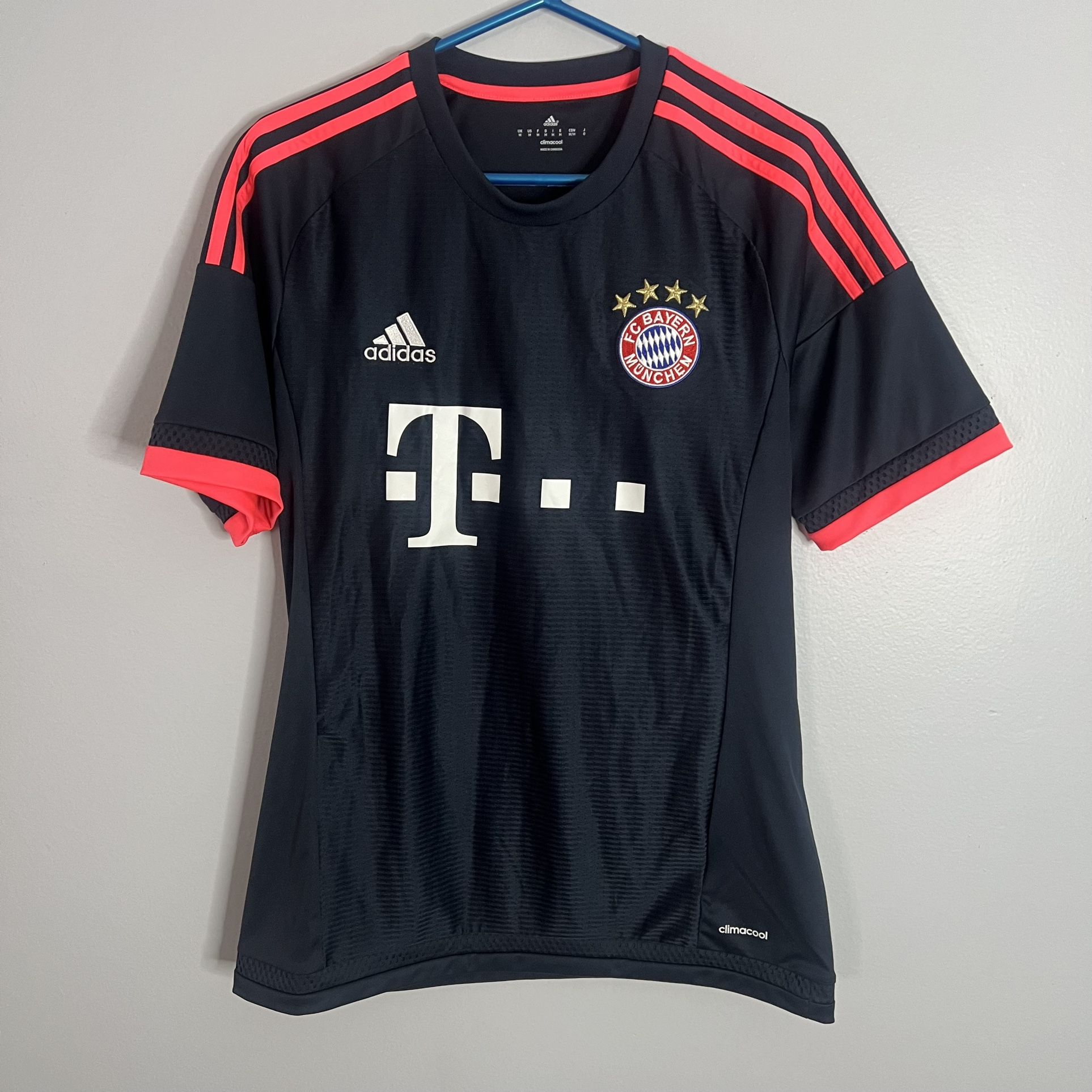 Bayern Munich Jersey Mens Medium Blue Adidas 2015 2016 Germany Football