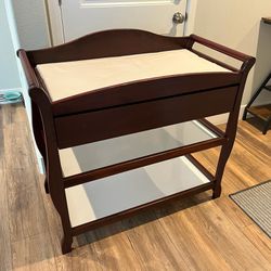 Wood changing table