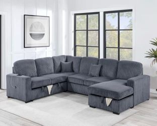 Sectional sleeper with storage