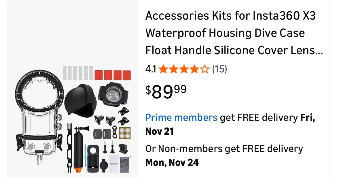 Insta 360x 3 accessories