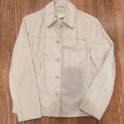 J Crew Women's Leather Jacket - Size Small