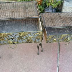 2 Outdoor Tables With Storage 