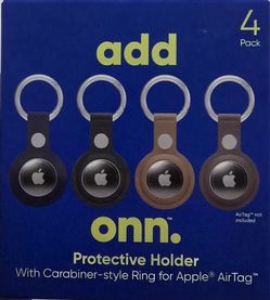 Protective Holder With Carabiner Style Ring For Apple AirTag