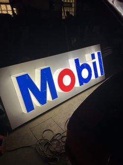 Old Gas Station Mobil Sign 8’x3’ 