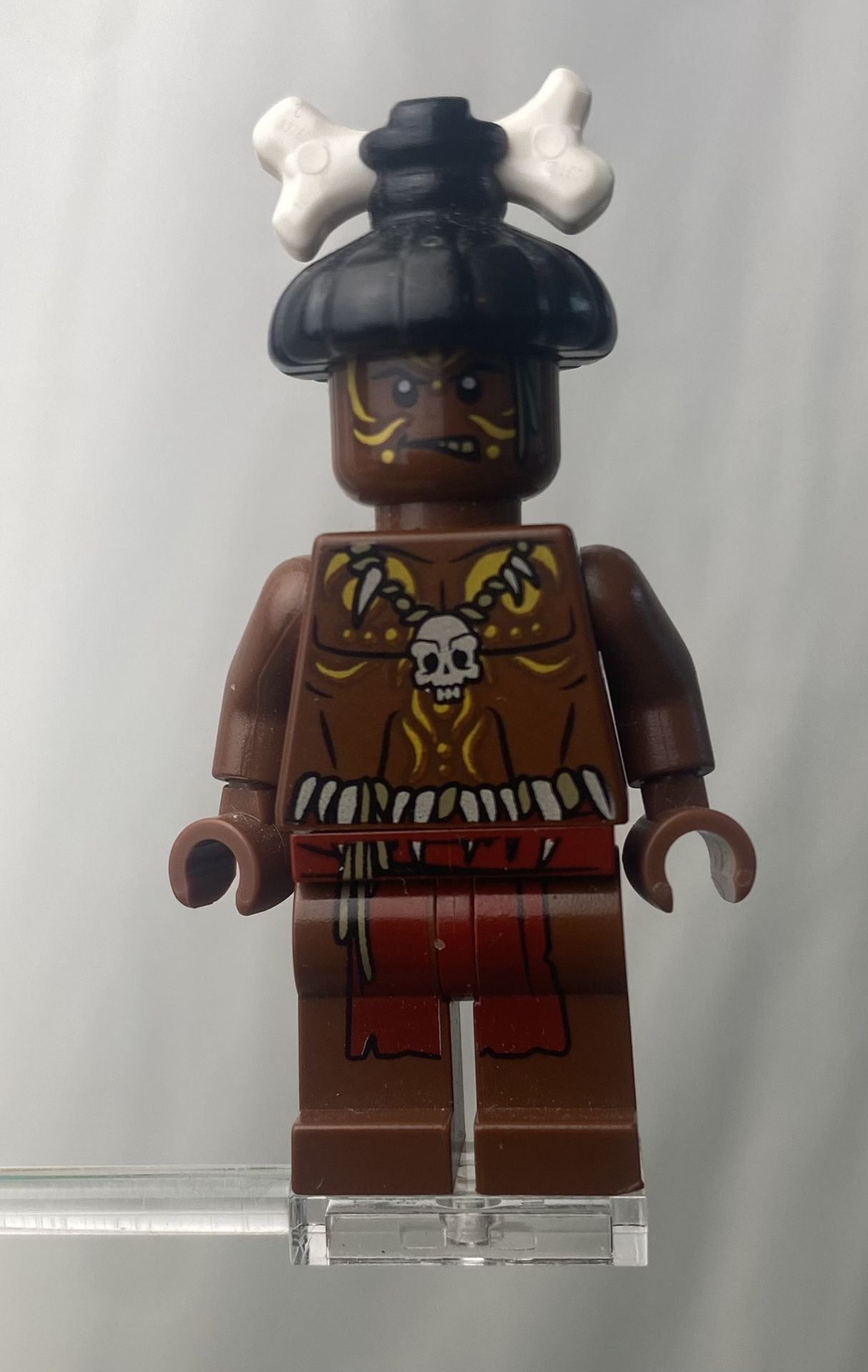 Lego Minifigure Cannibal Skull Necklace 2011 Pirates Of Caribbean poc008 4182 (Rare Collectors Item!)