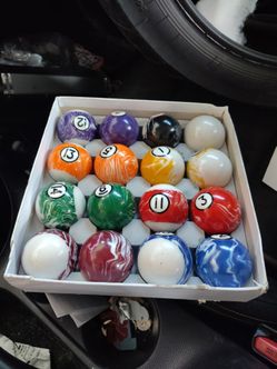 Marble billiard balls