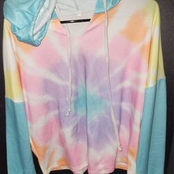 Women's Tie Dye Hoodie, Small,New