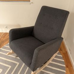 Crib, Rocking Chair, Rug 