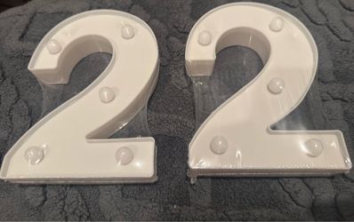 Number 22 light up Battery operated