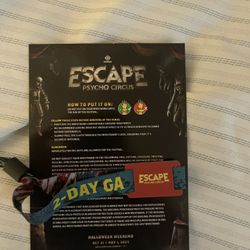 Escape Halloween Wristband 2 Day GA