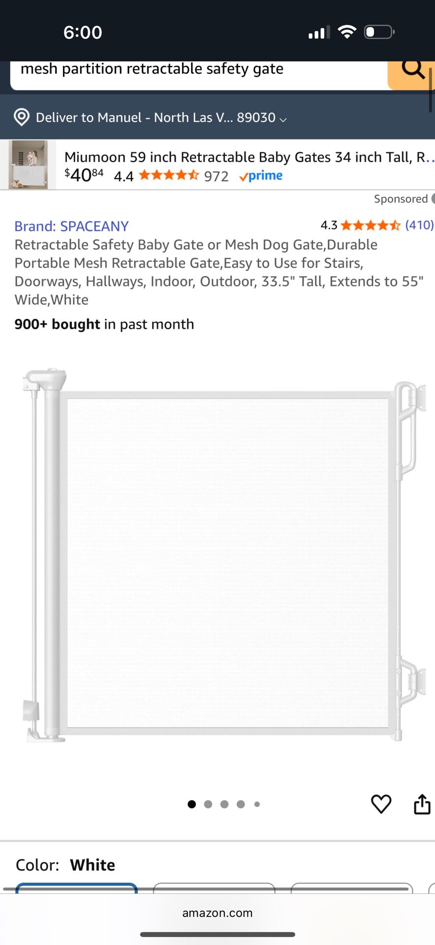 Mesh Retractable Gate 