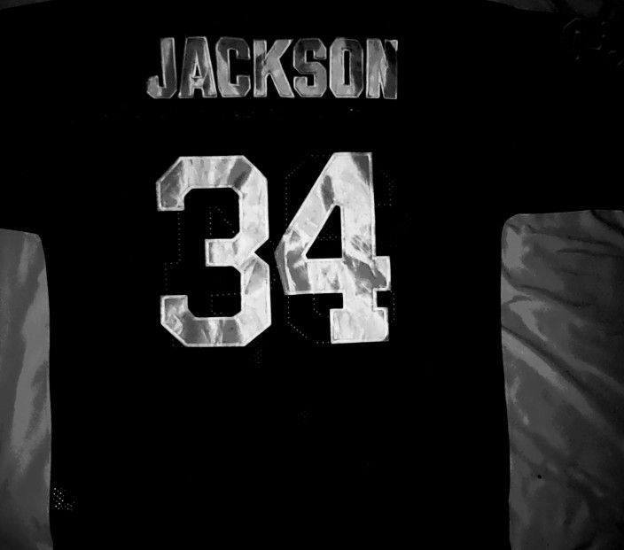 Official Bo Jackson throwback Raiders football Jersey.