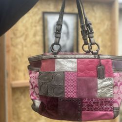 Coach Pink Patchwork