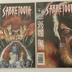 Sabretooth Comic Books, Volume 1, No. 2 And No. 4
