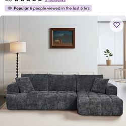Gray chenille couch