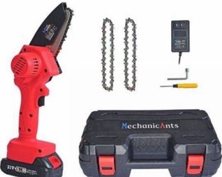 Mini Chainsaw,4-inch Electric Chain saw Handheld Mini Pruning Shears Chainsaw for Tree Trimming & Wood Cutting
