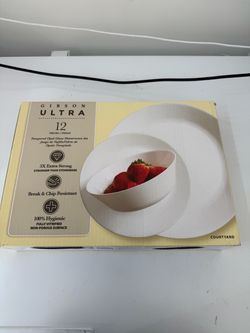 12-Piece ceramic Dinnerware plate Set