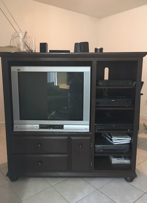 Tv wood stand