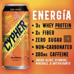 Cypher Orange Mango Zero Sugar Energy Drink 