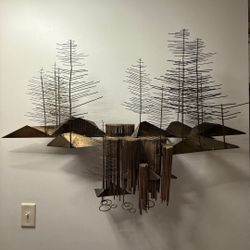 Curtis Jere “Waterfall” - Brutalist Metal Wall Sculpture Art (signed)
