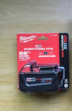 Milwaukee M18 RED LITHIUM XC5.0 Battery . Brand NEW.