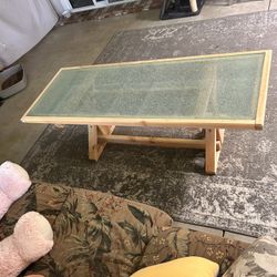 Crackled Glass Coffee Table