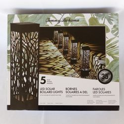TOMMY BAHAMA Solar Bollard Pathway 35 Lumen Light 5-Pack