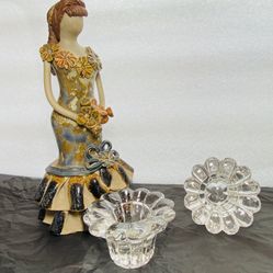 Vintage Flower Candle Holders 