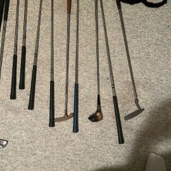 Golf Club Lot 13 Clubs + Bag (description)