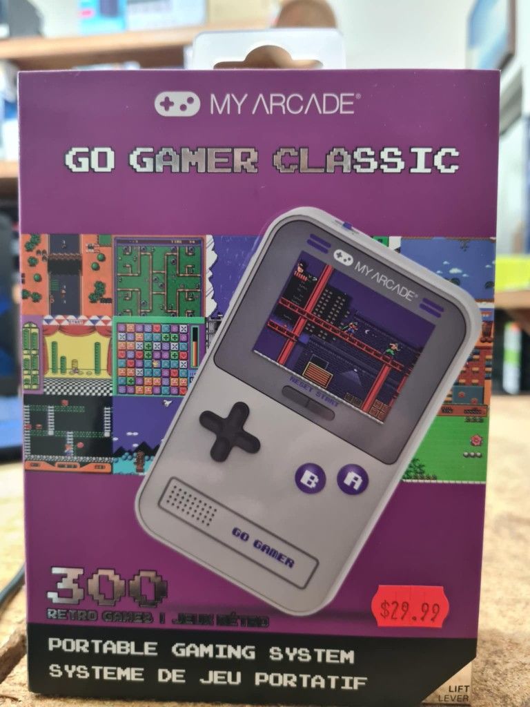 My Arcade Go Gamer Classic-Purple: Portable Electronic Game Console with 300 Games, Full Color 2.5" Screen - Fun for The Entire Family(DGUN-3910),Grey