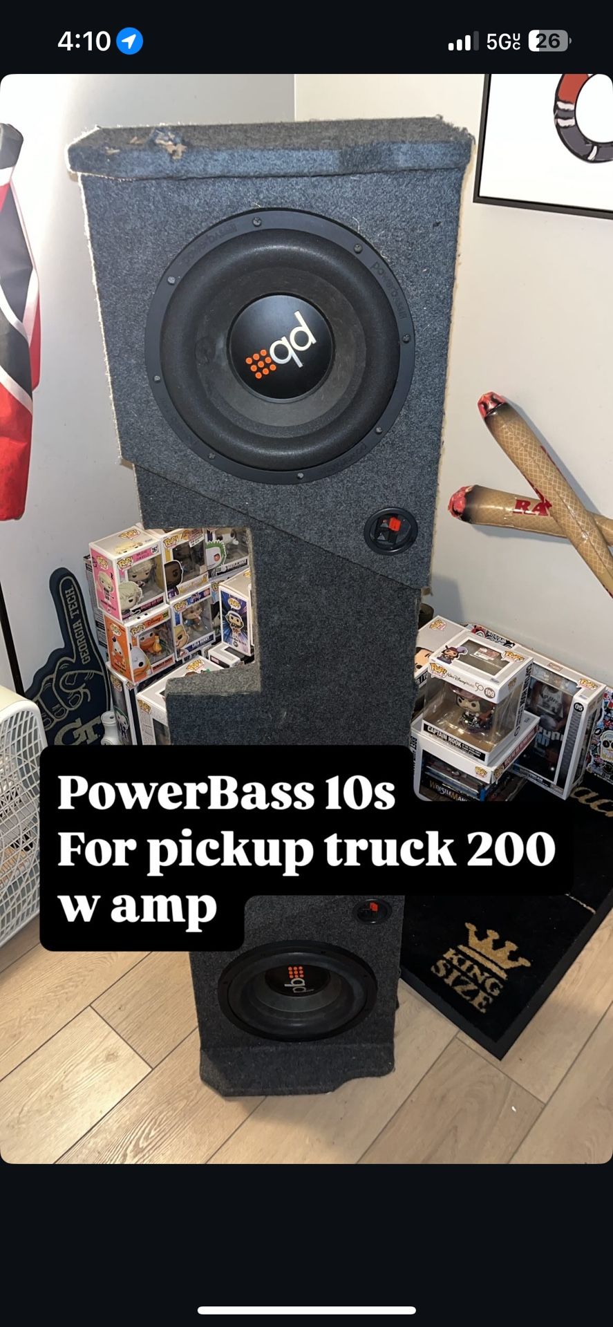 Pickup Truck Speakers Powerbass 10 With Amp