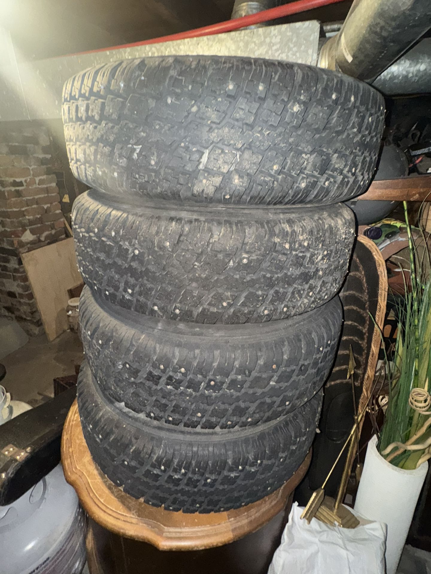Deestone 13in Studded Tires 4 Lug Like New