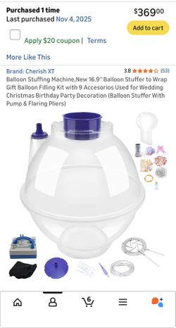 Balloon Stuffing Machine,New 16.9'' Balloon Stuffer to Wrap Gift Balloon Filling Kit with 9 Accesori