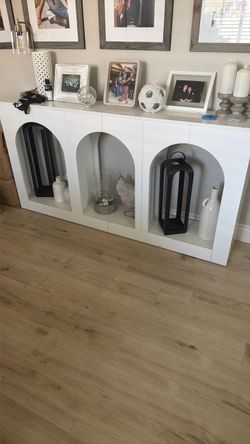 White shelf and table furniture modern