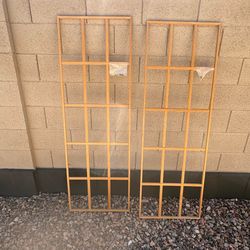 Pair of Japanese-Style Shoji Screen / Sliding Door Wood Frames