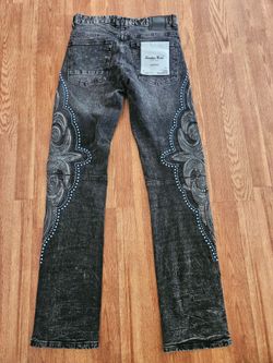 NWT Smoke Rise NY Rhinestone Streetwear Jeans - Size 28 Straight Fit