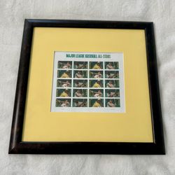 Framed-USPS "Classic 2012 MLB All Star Sheet of 20 Stamps.