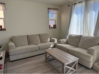 Sofa, loveseat, and coffee table set. Excellent condition