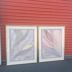 Butler Florar Wave Art Framed 