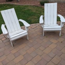 Wood Adirondack chairs