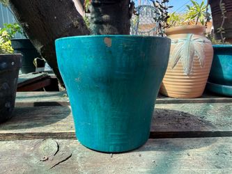 Hand painted pot