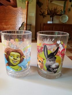 2007 Shrek The Third McDonald's Glasses